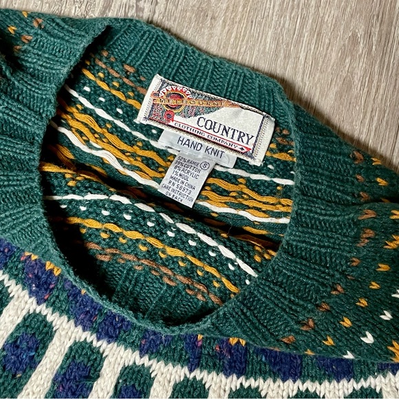 Vintage 1990s Melbourne Country Clothing Company Hand Knit Chunky Knit Sweater - Picture 7 of 16